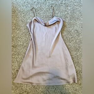 Abercrombie & Fitch Champagne Lavender Mini Slip Dress